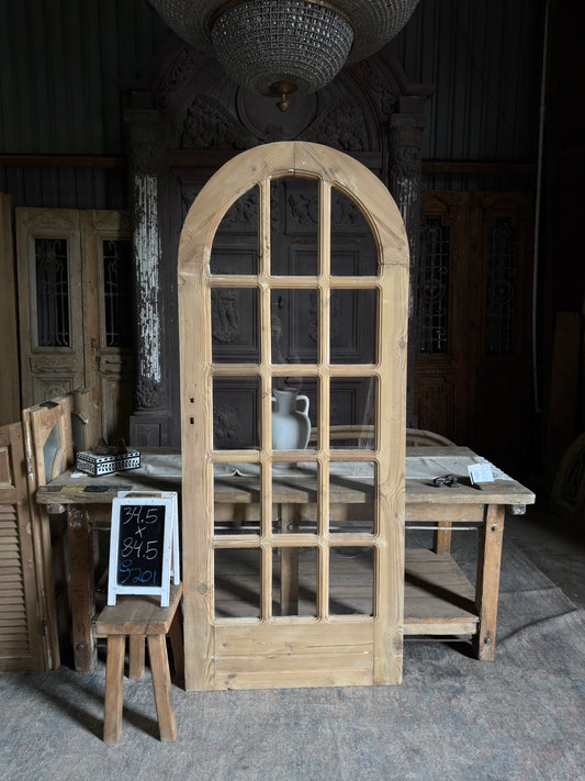 Full Lite Antique Arched Glass Single Door - 34.5x84.5 J201