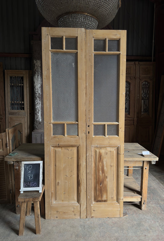 19th Century Antique Glass French Doors - 40x93 K460