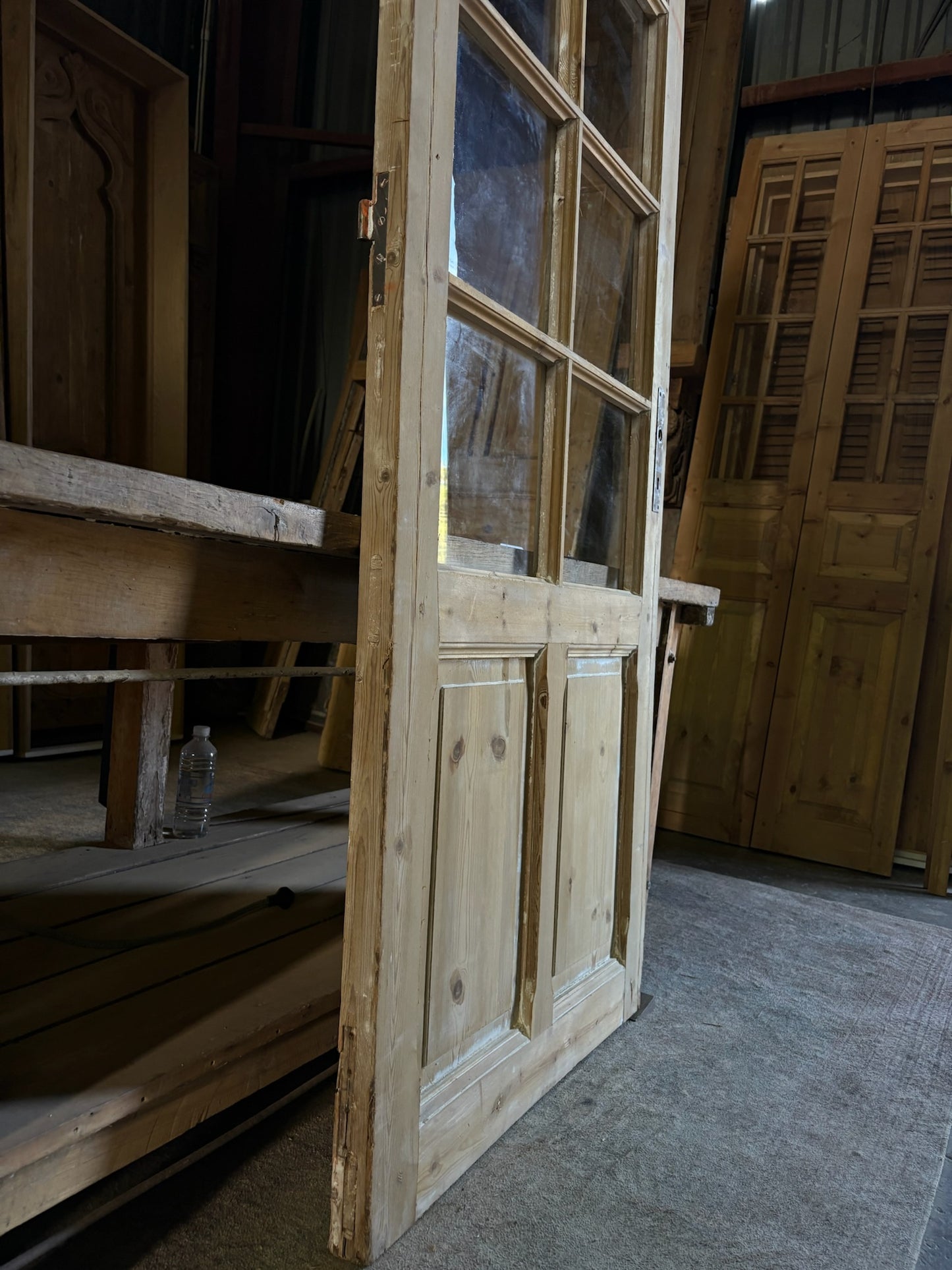 8 Lite Antique Glass Single Door - 32.25x84 - L65