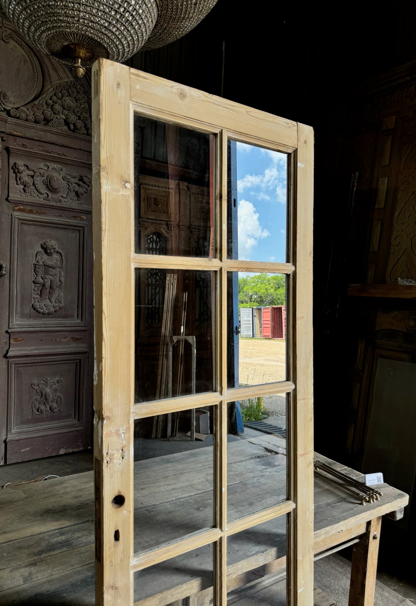 Antique Glass 8 Lite Single Door - 28x82.25 - L599
