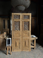 4 Panel Antique Iron French Doors - 44x88 J45