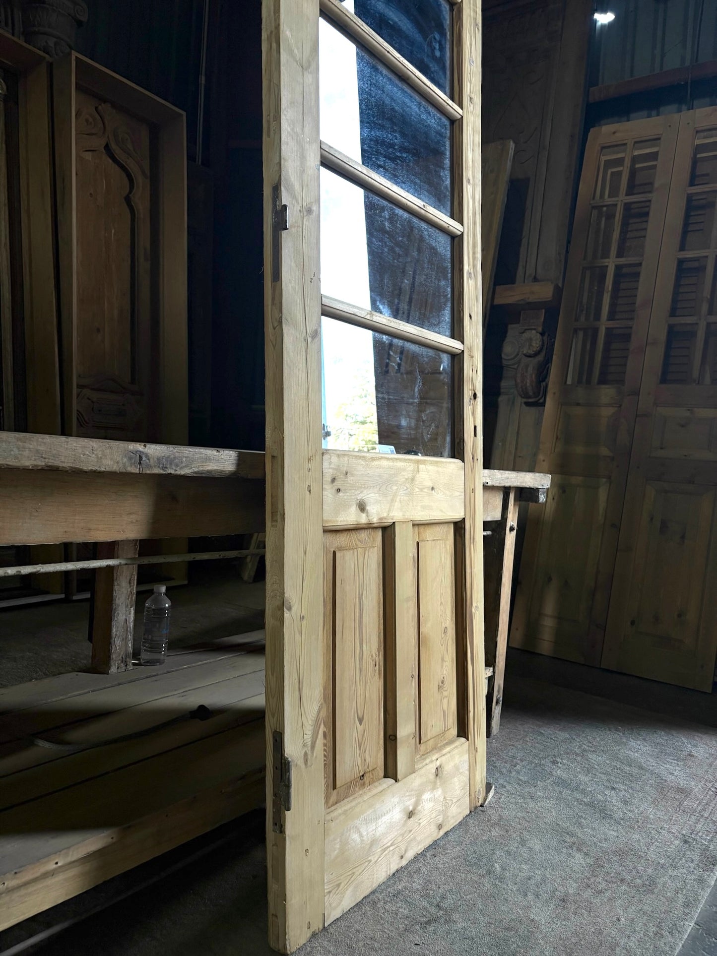 5 Lite Antique Glass Single Door - 28x88 - L54