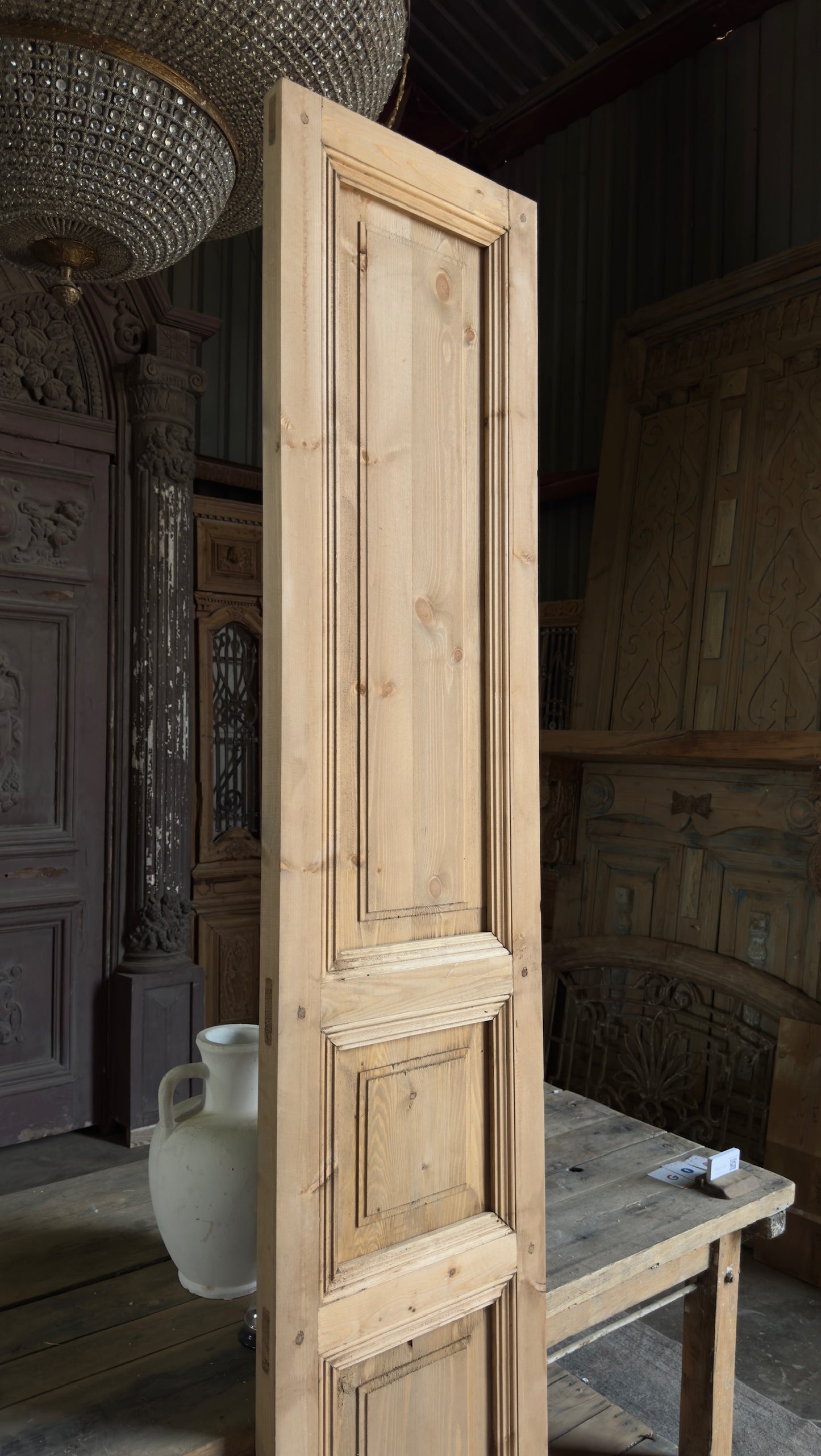 Handcrafted 3 Panel Solid Single Door - 18x96 L20