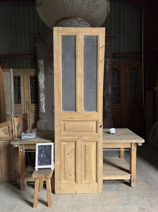 5 Panel Antique Glass Single Door - 27.5x94 K129