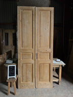 3 Panel Antique Solid French Doors - 44x101.25 J446