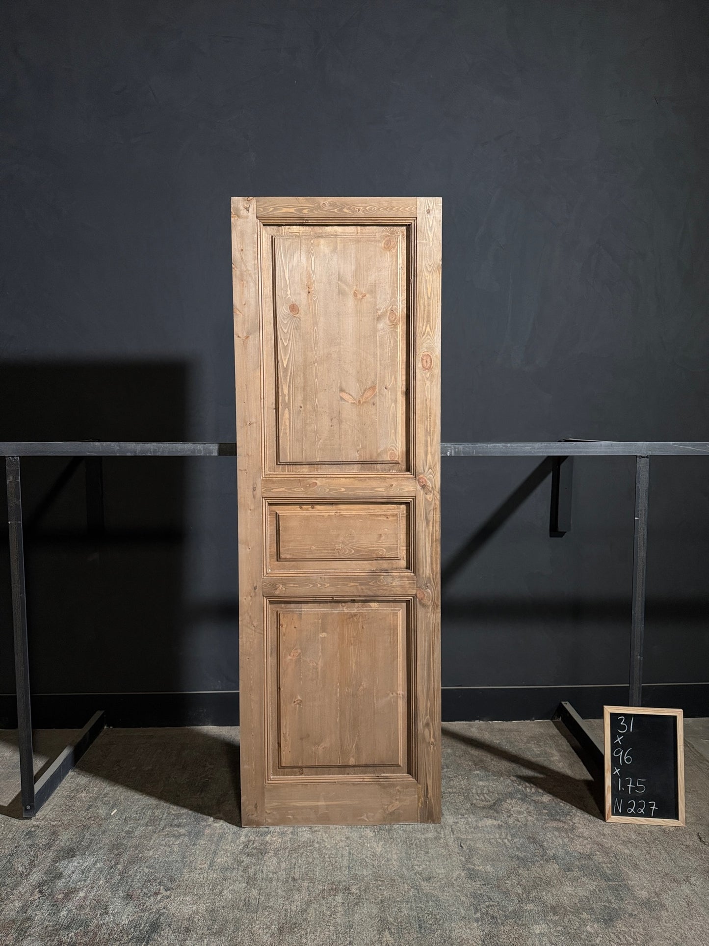Handcrafted 3 Panel Solid Single Door - 31x96 - N227