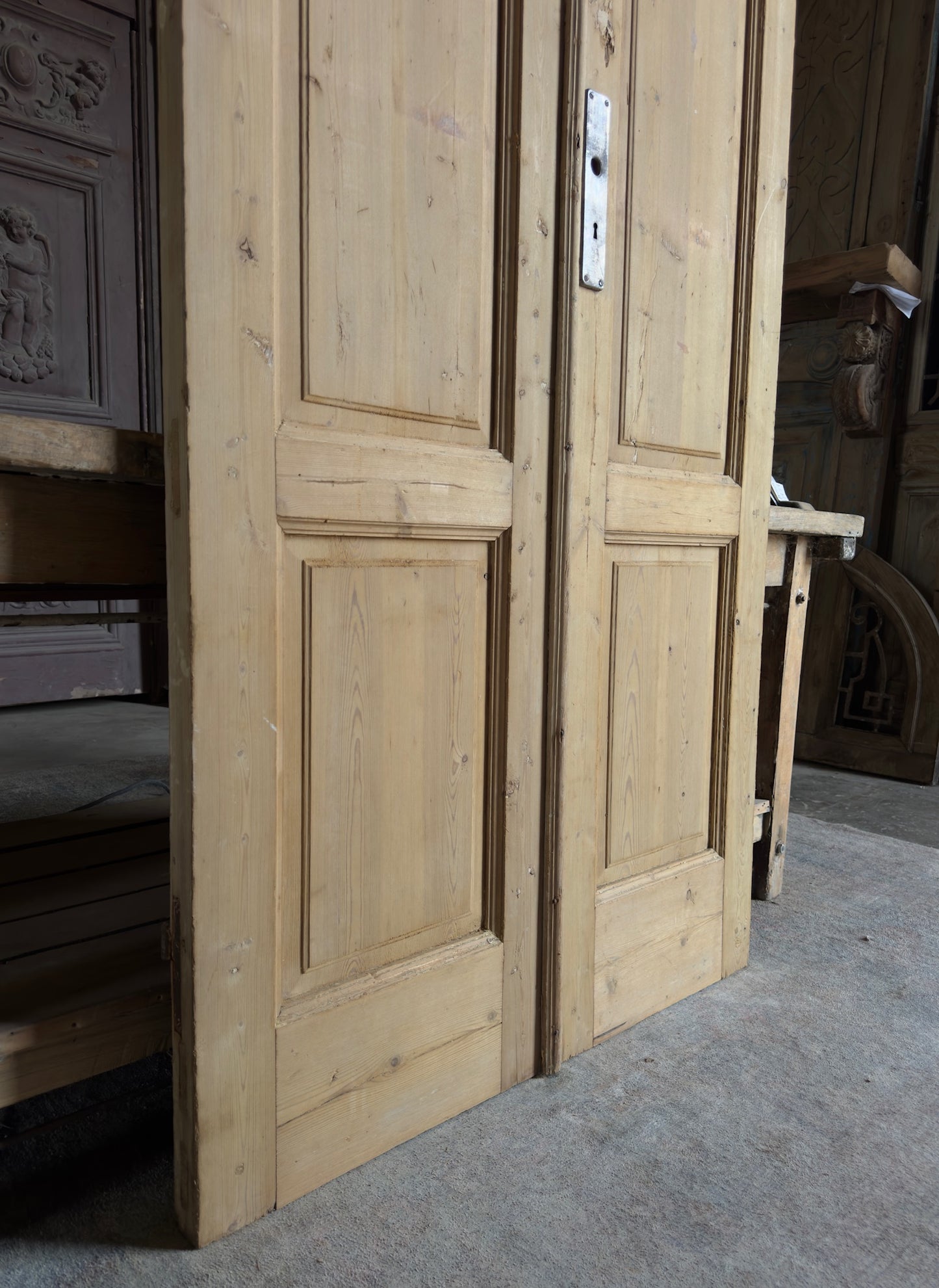 3 Panel Antique Glass Top French Doors - 40x88.25 K376