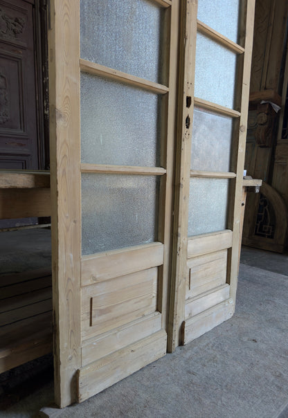 12 Lite European Antique Glass French Doors - 43.25x97.5 K444