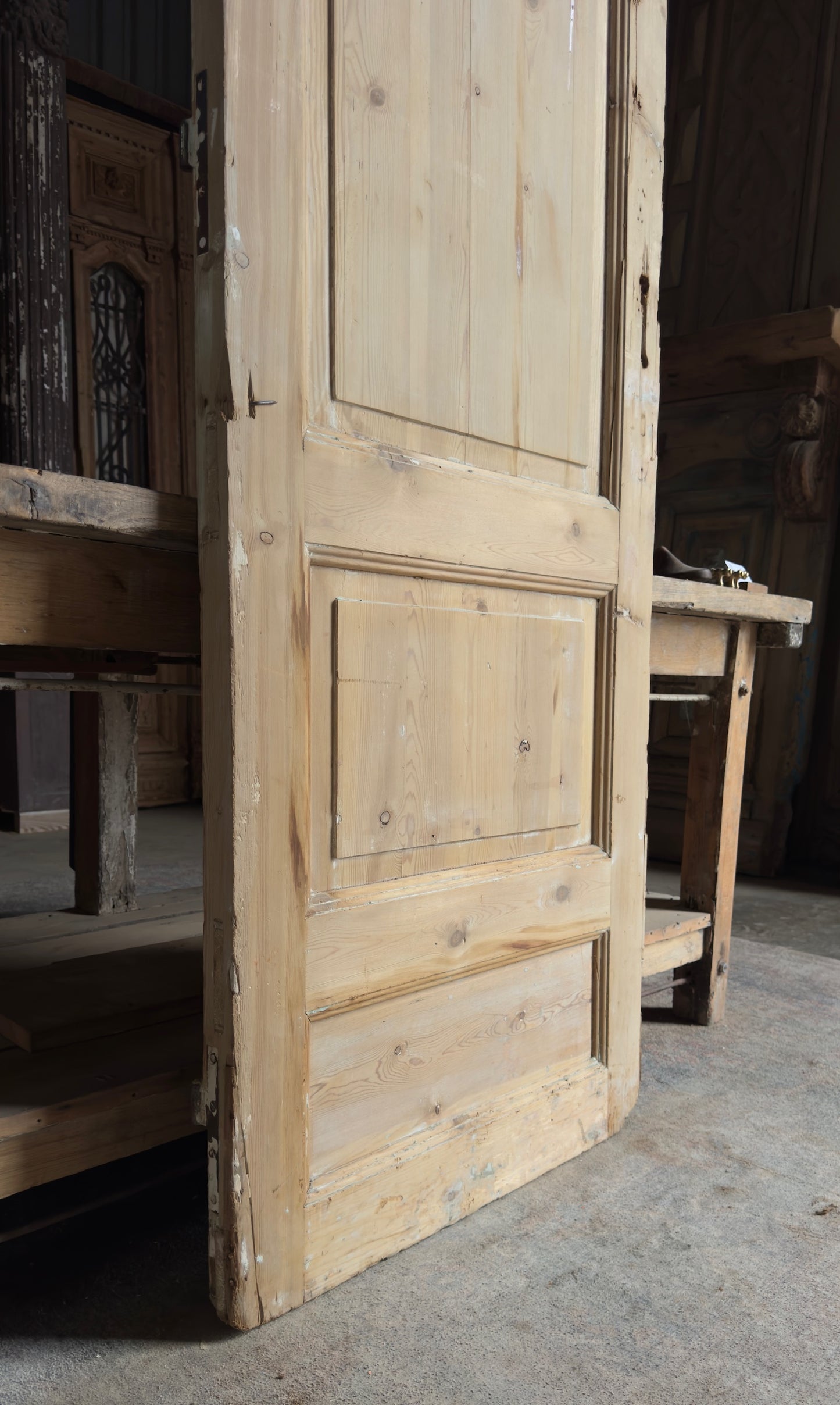 3 Panel Single Solid Antique Door - 28x84 - L167