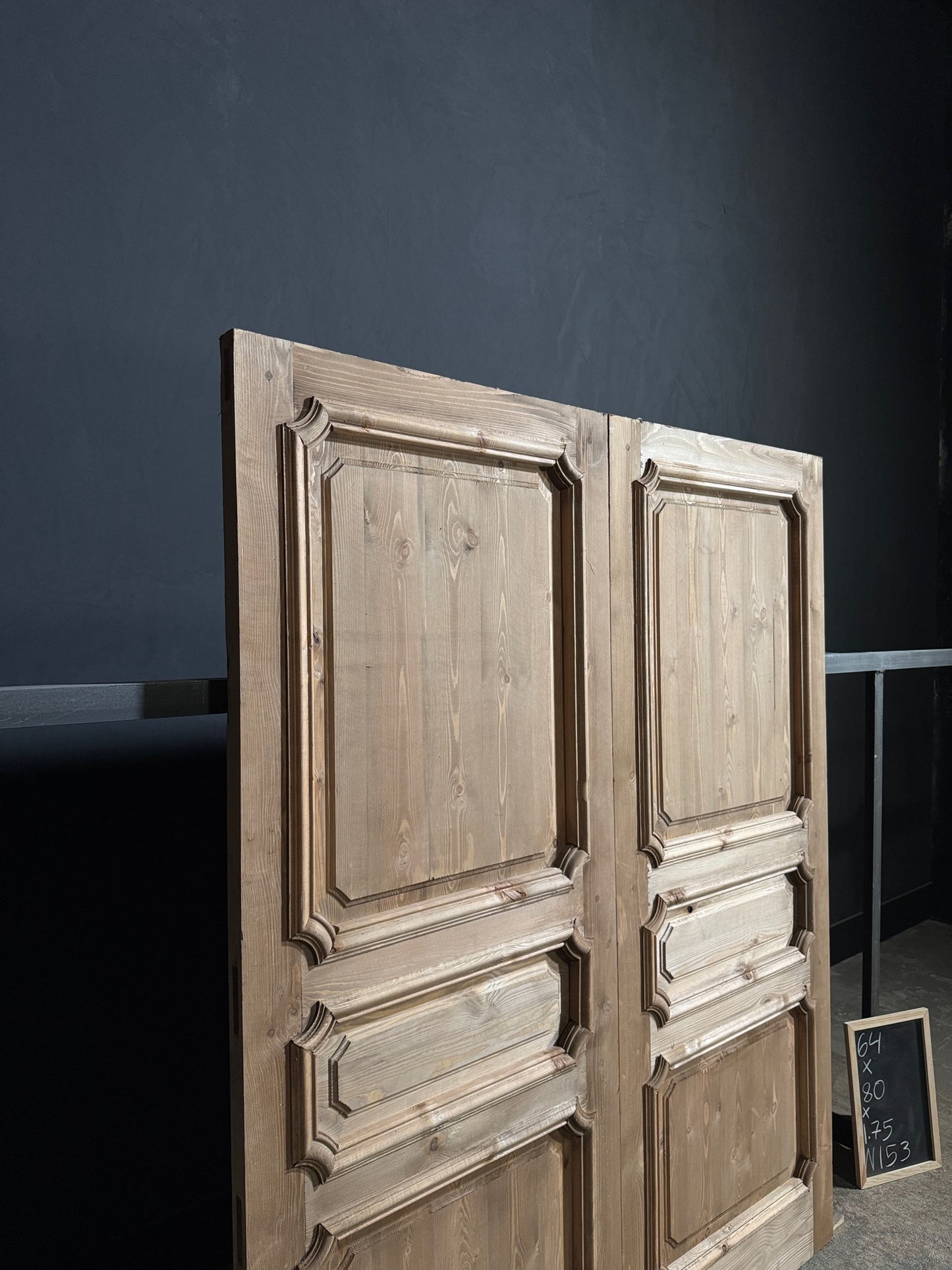 (The Edmund) Handcrafted Solid Wood French Doors - 64x80 - N153