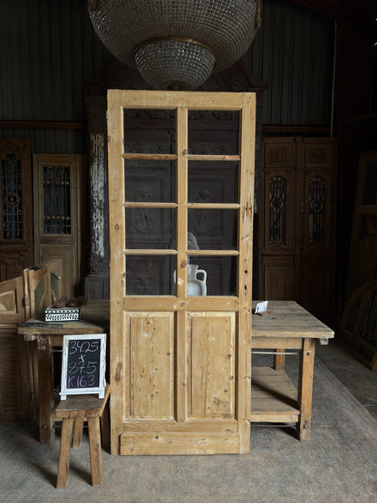 8 Lite Antique Glass Single Door - 34.25x87.5 K163