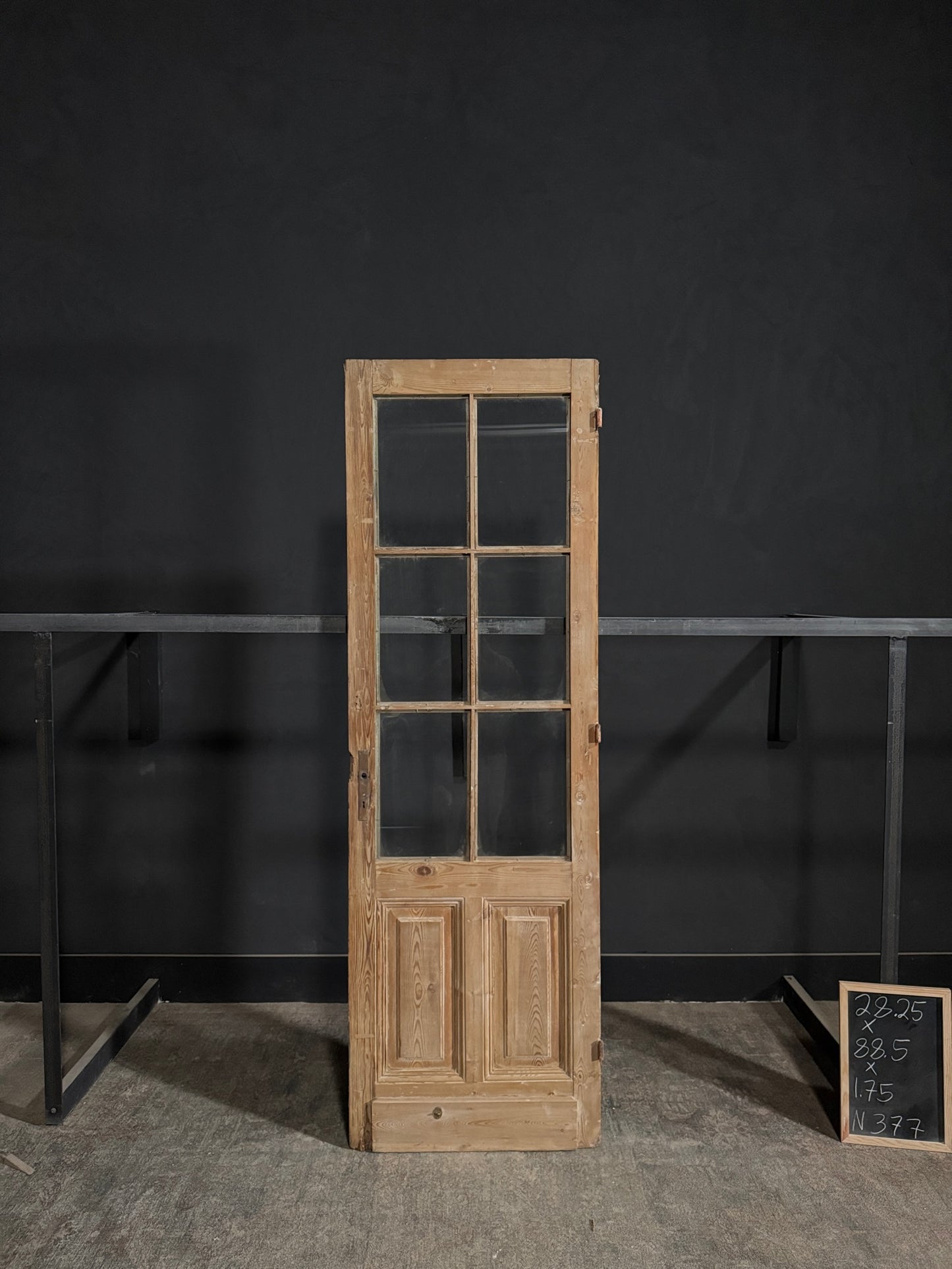 Antique Glass 6 Lite Single Door - 28.25x88.5 - N377