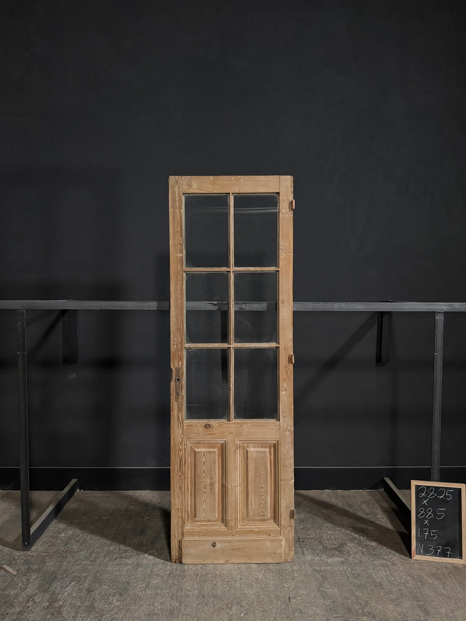 Antique Glass 6 Lite Single Door - 28.25x88.5 - N377
