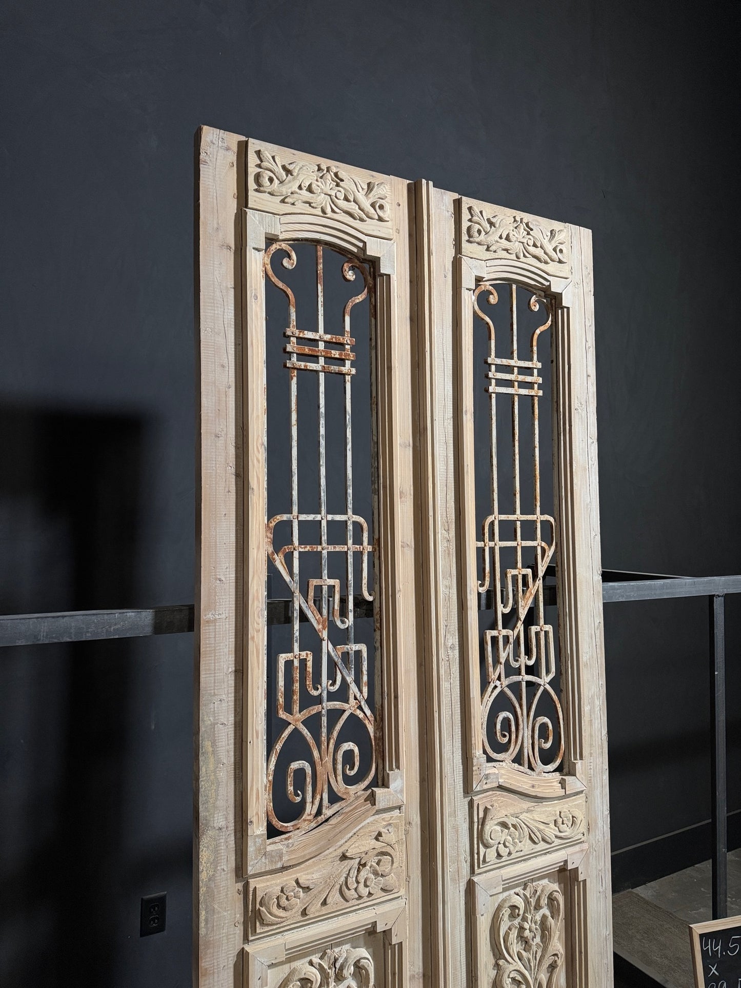 Antique Iron French Doors - 44.5x99.5 - N269