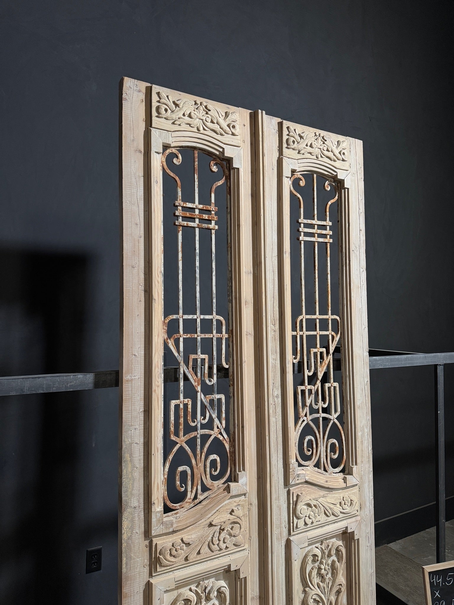 Antique Iron French Doors - 44.5x99.5 - N269