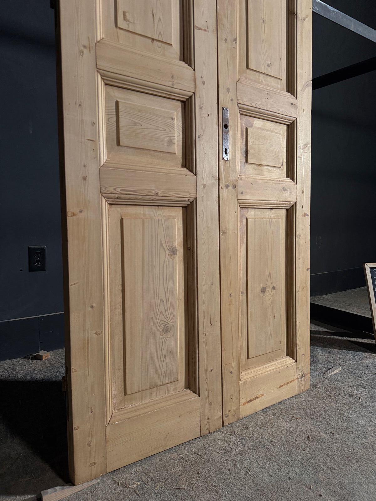 Antique 3 Panel Solid Double Doors - 36x94.5 - N570