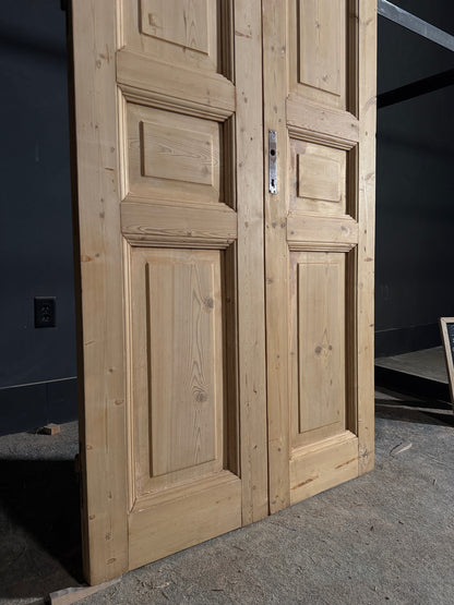Antique 3 Panel Solid Double Doors - 36x94.5 - N570