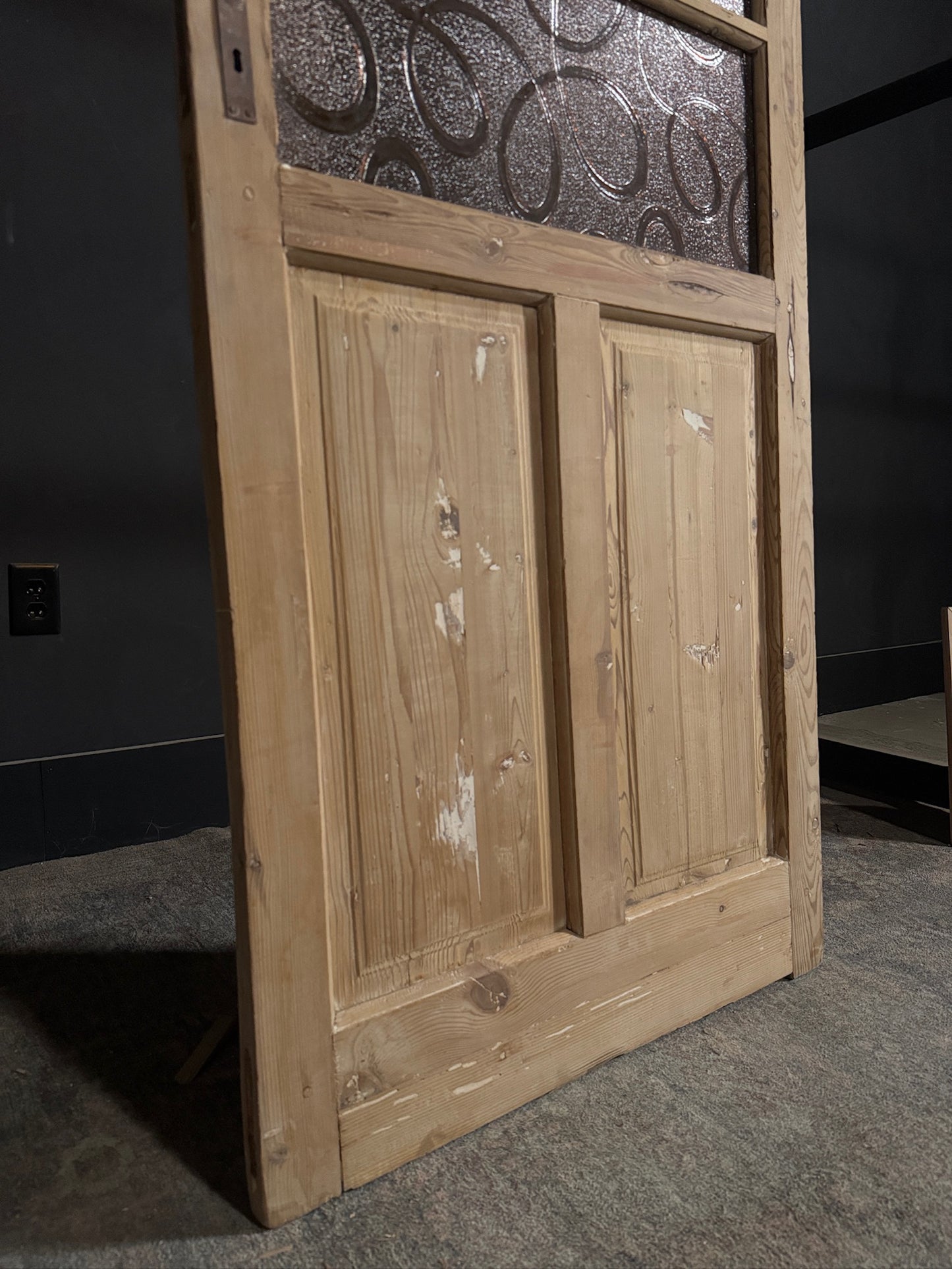 Antique Obscured Glass 4 Lite Single Door - 31.5x85 - N401