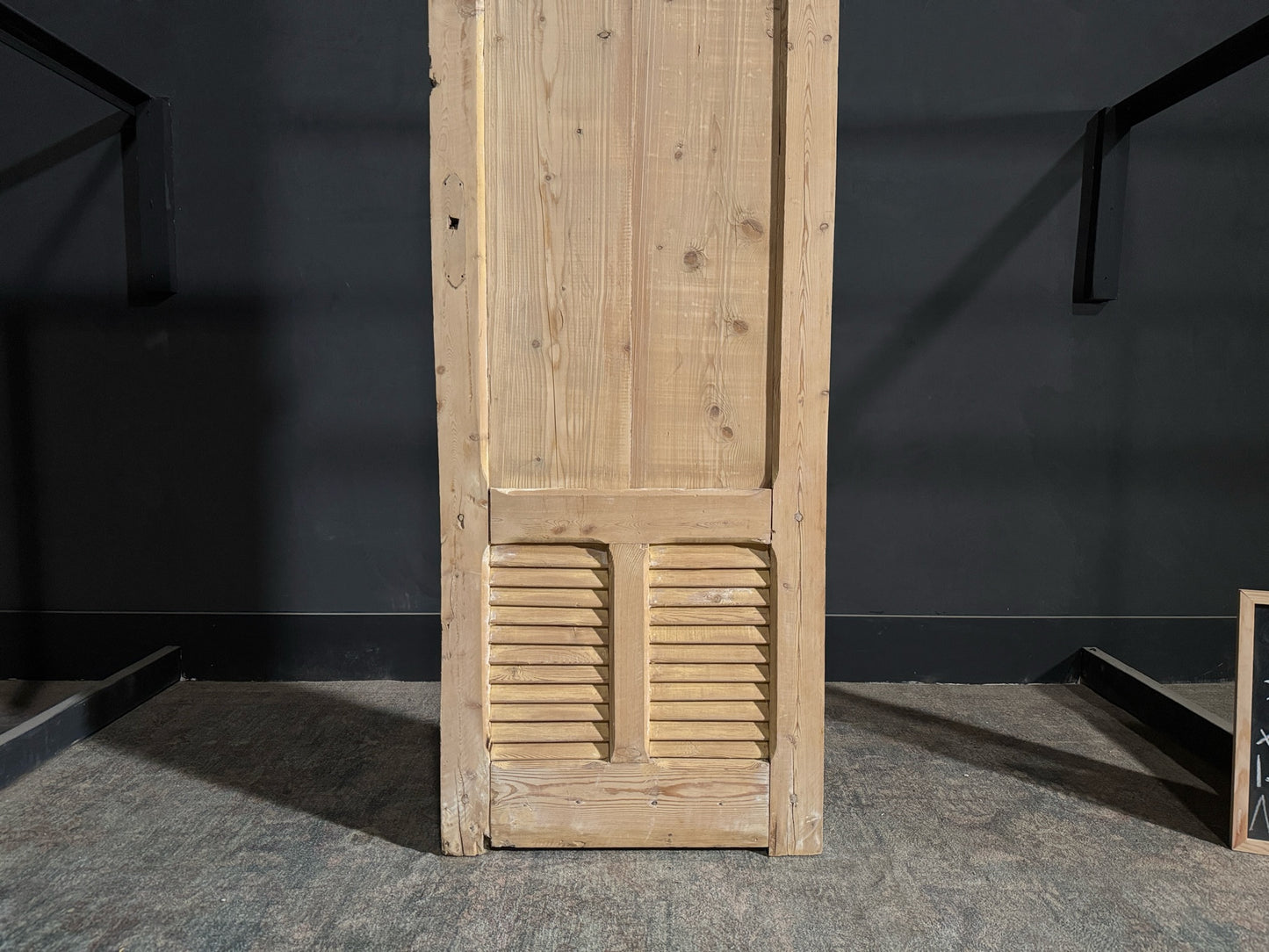 Antique Louvered 2 Panel Single Door - 25.5x70 - N141