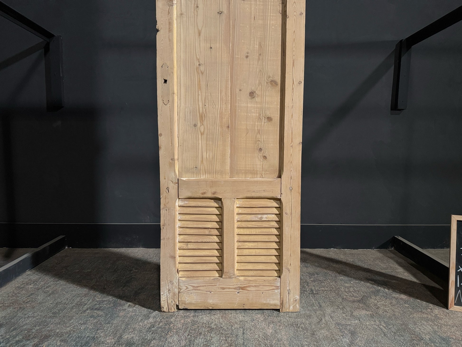 Antique Louvered 2 Panel Single Door - 25.5x70 - N141