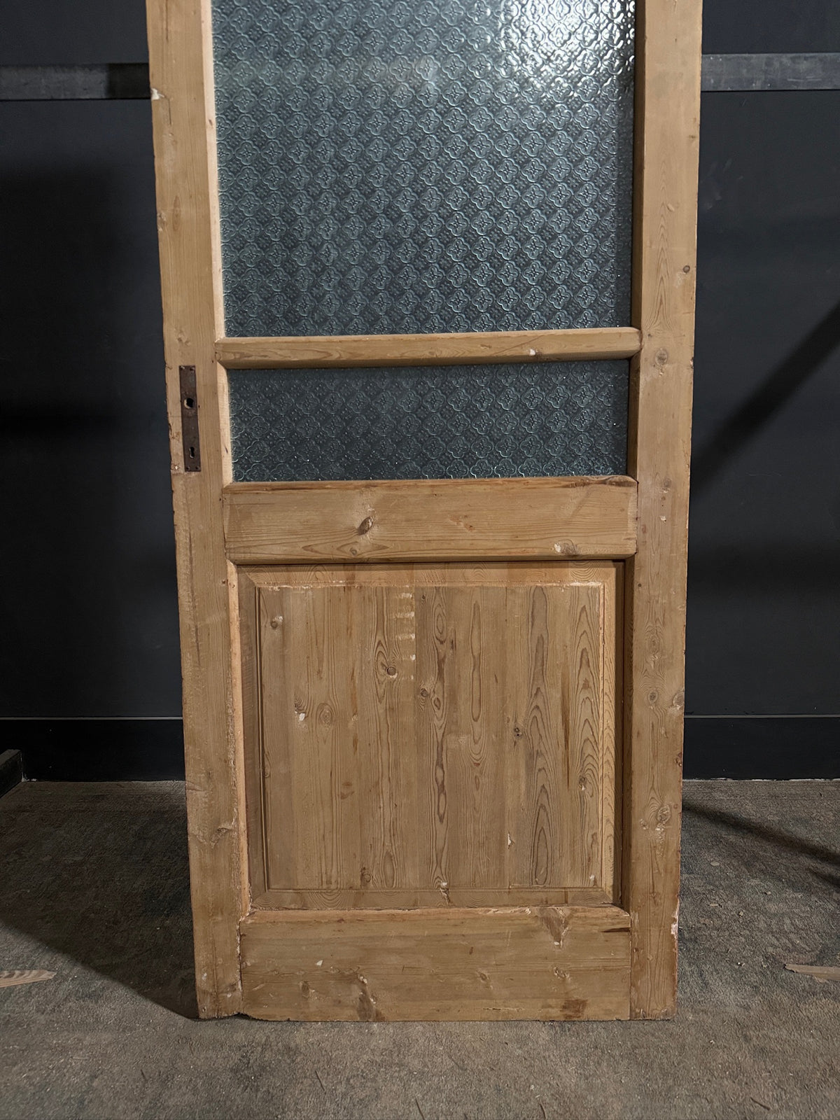 Antique Obscured Glass 4 Lite Single Door - 31.25x88 - N677