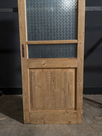Antique Obscured Glass 4 Lite Single Door - 31.25x88 - N677