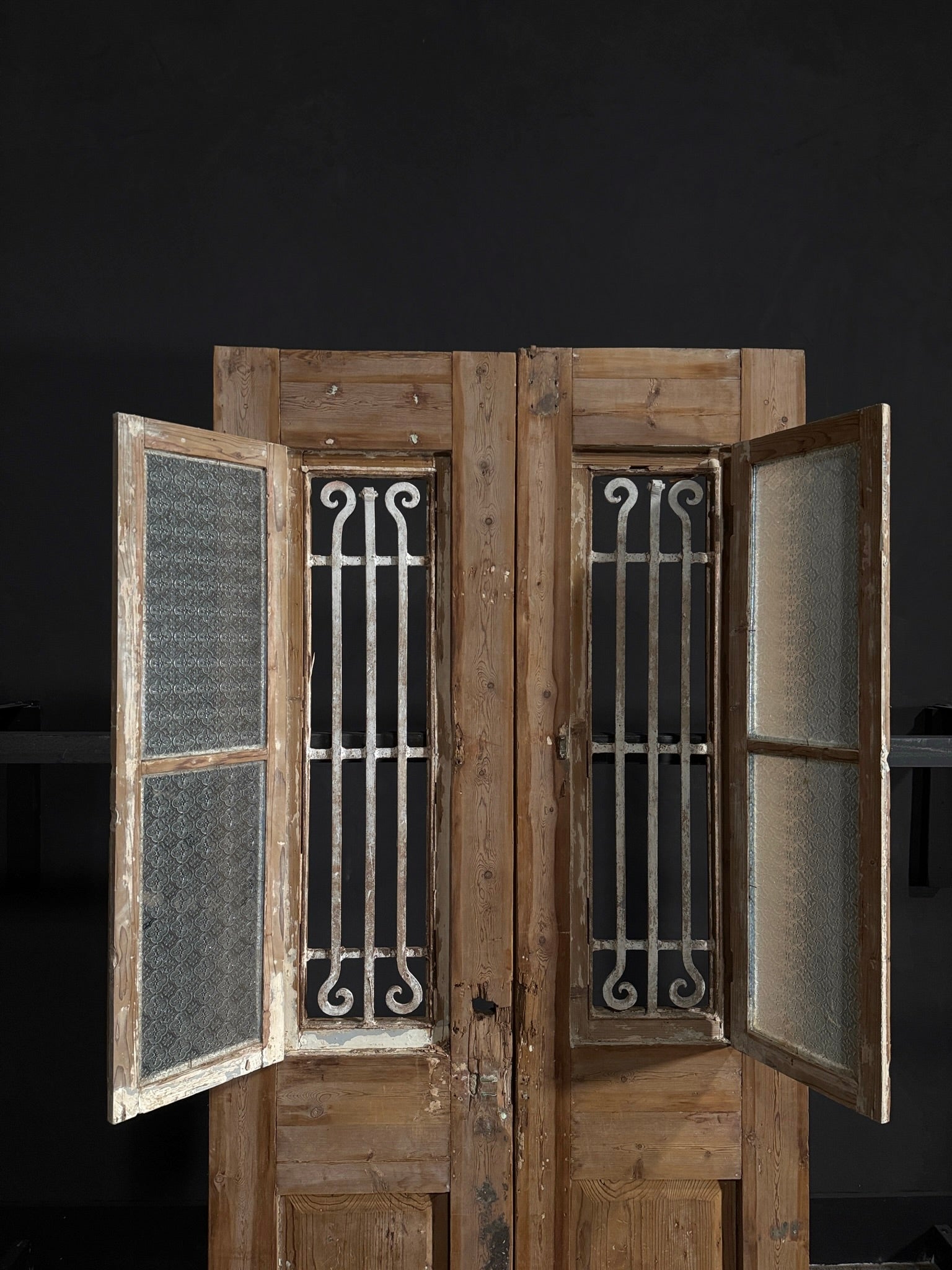 Antique Iron French Doors - 39x86 - N40