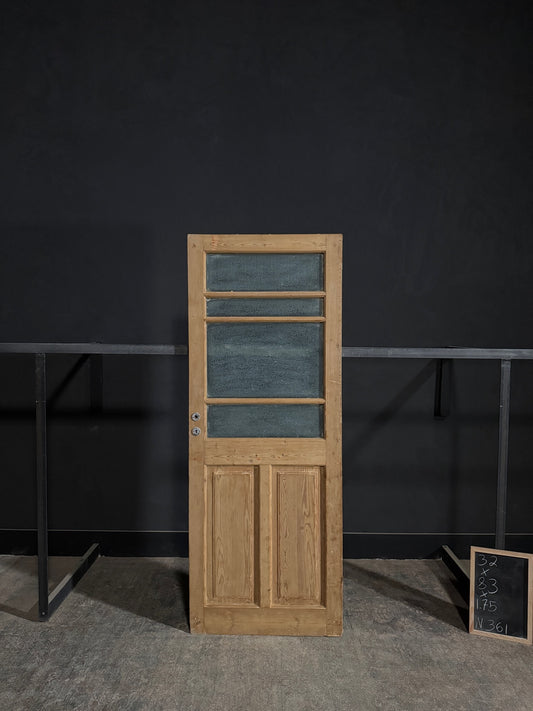 Antique Obscured Glass 4 Lite Single Door - 32x83 - N361