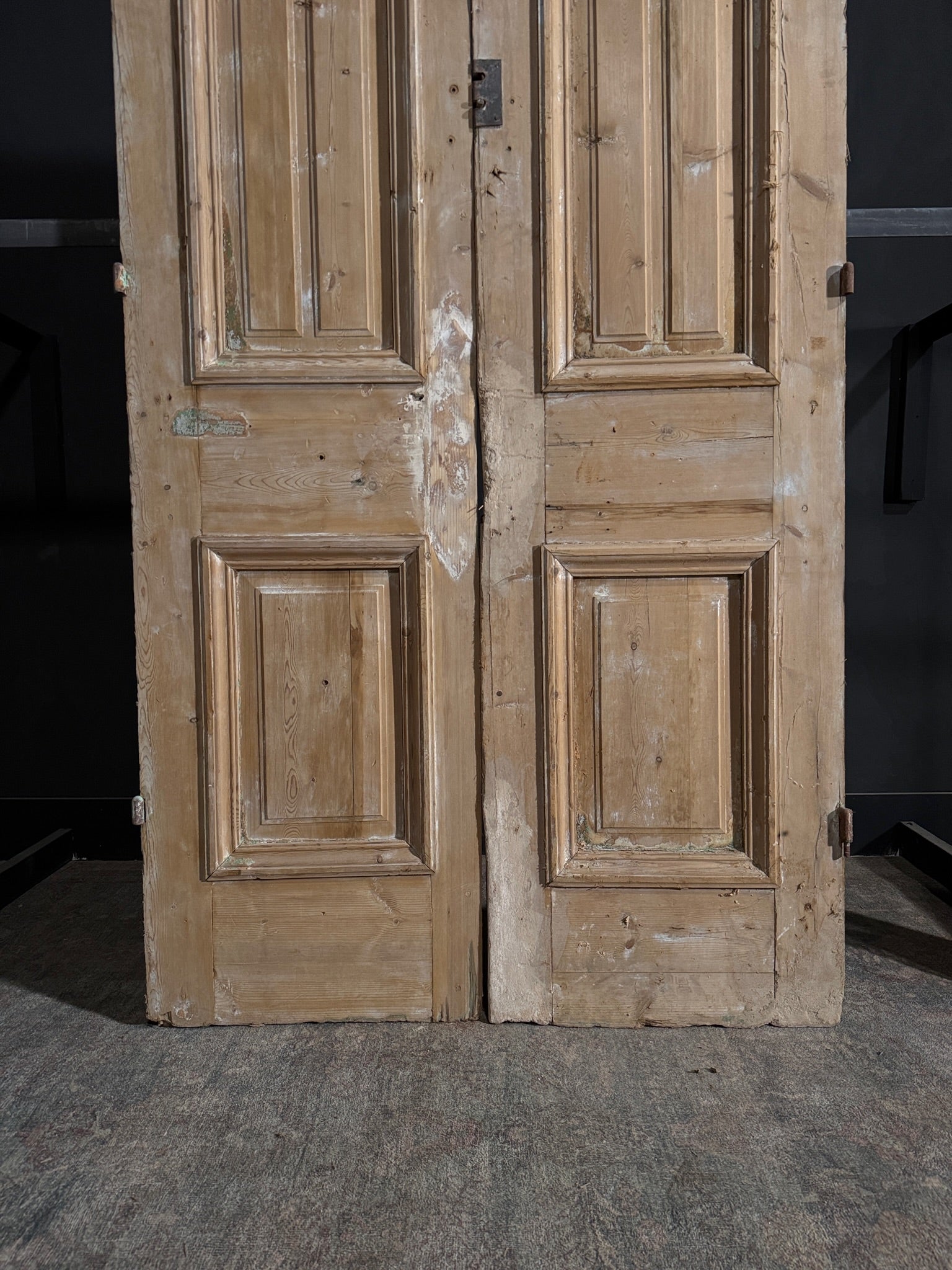 Antique 4 Panel Solid Double Doors - 51x98.5 - N120