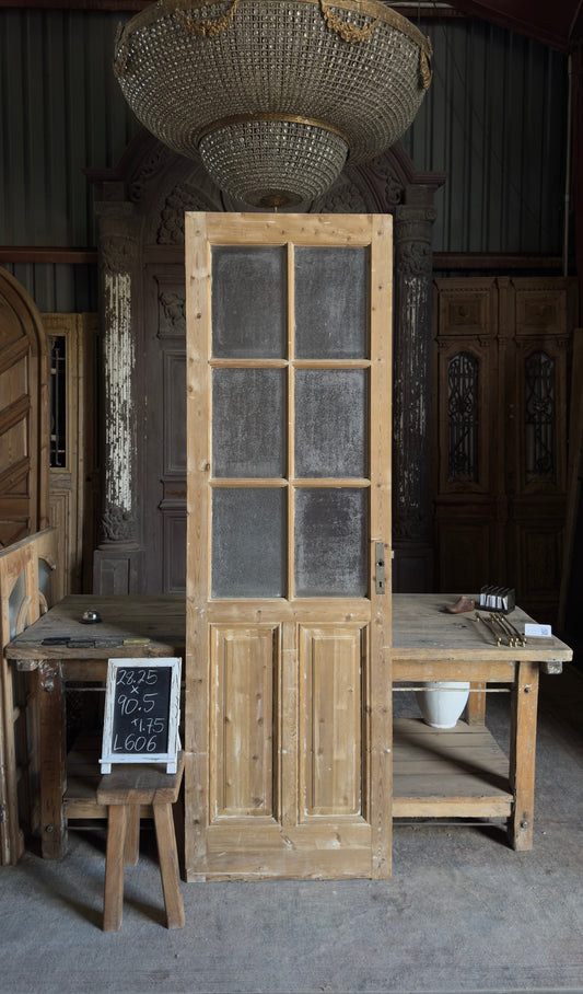 Antique Iron 6 Lite French Door - 38.25x90.5 - L606
