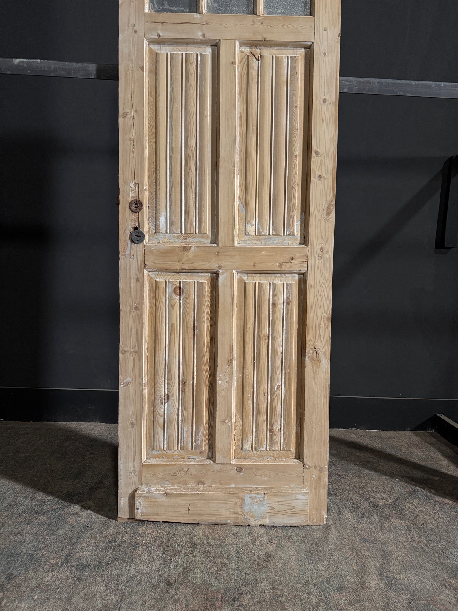 Antique Fluted 3 Lite Single Door - 28x84 - N129