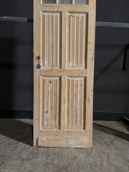 Antique Fluted 3 Lite Single Door - 28x84 - N129