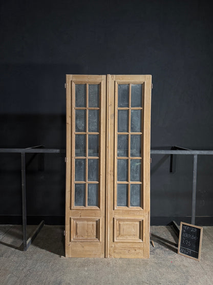 Antique Glass 10 Lite French Doors - 47.25x100.5 - N624