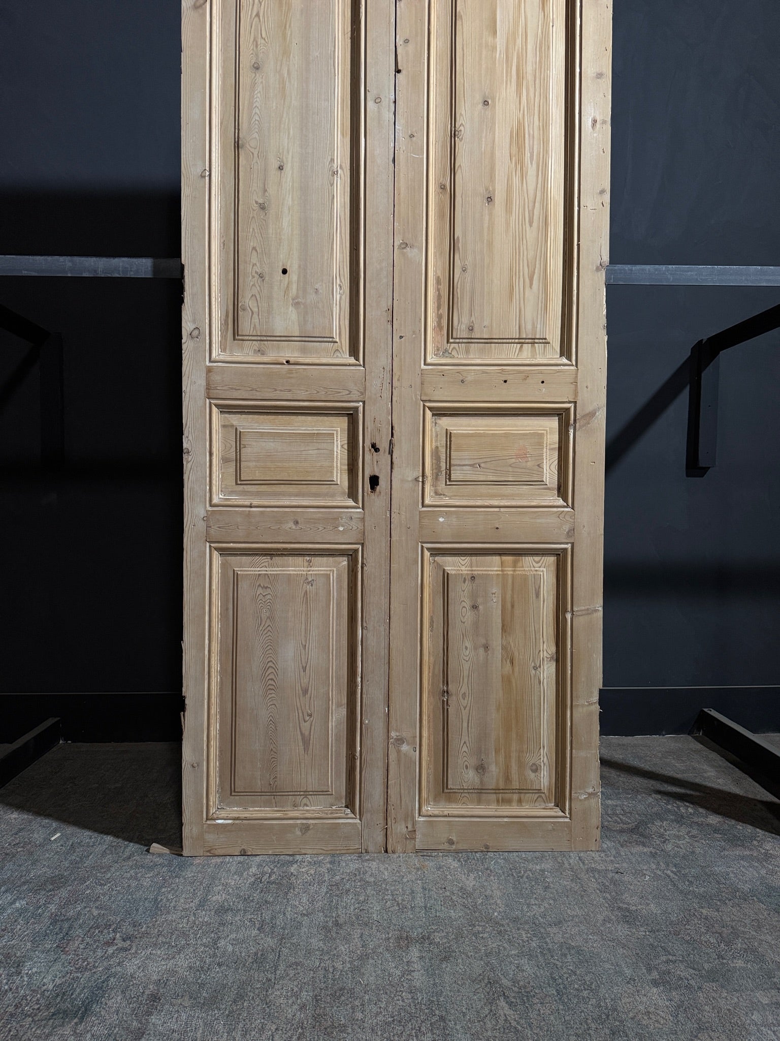 Antique 3 Panel Solid Double Doors - 42.5x100 - N239