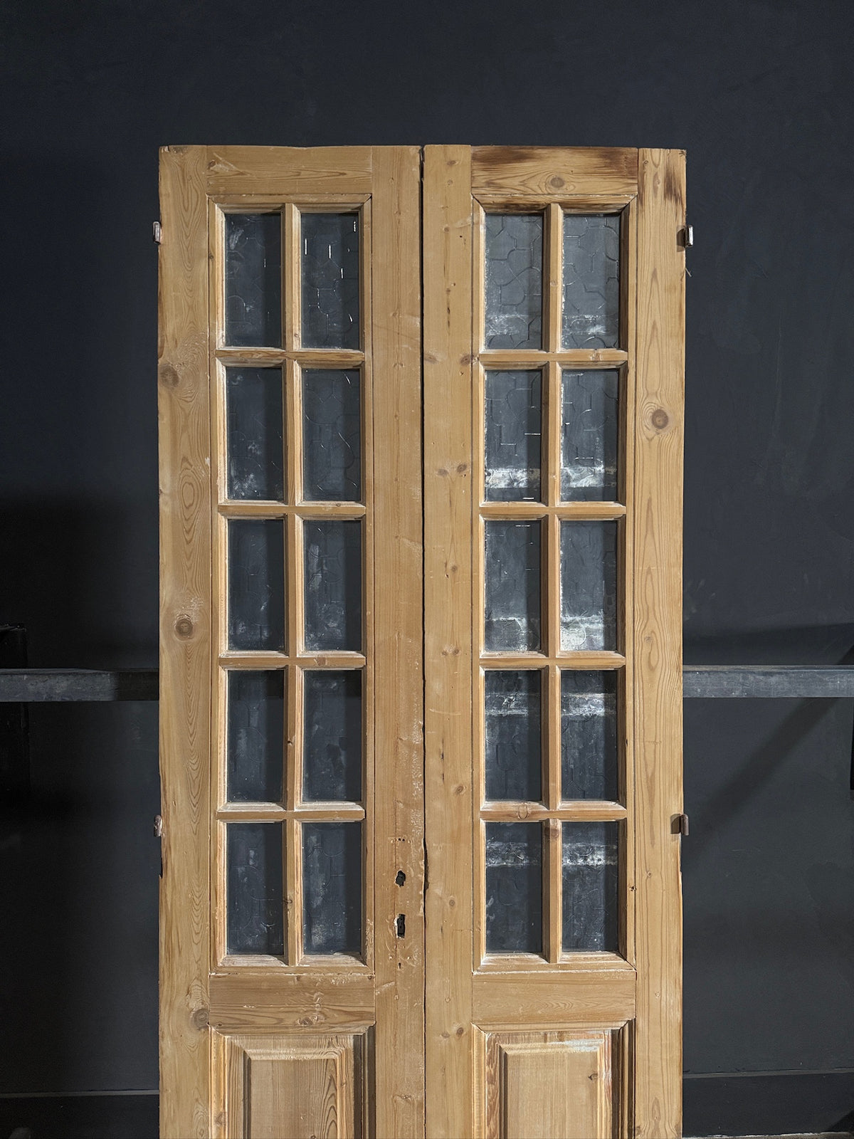 Antique Glass 10 Lite French Doors - 35x95 - N659