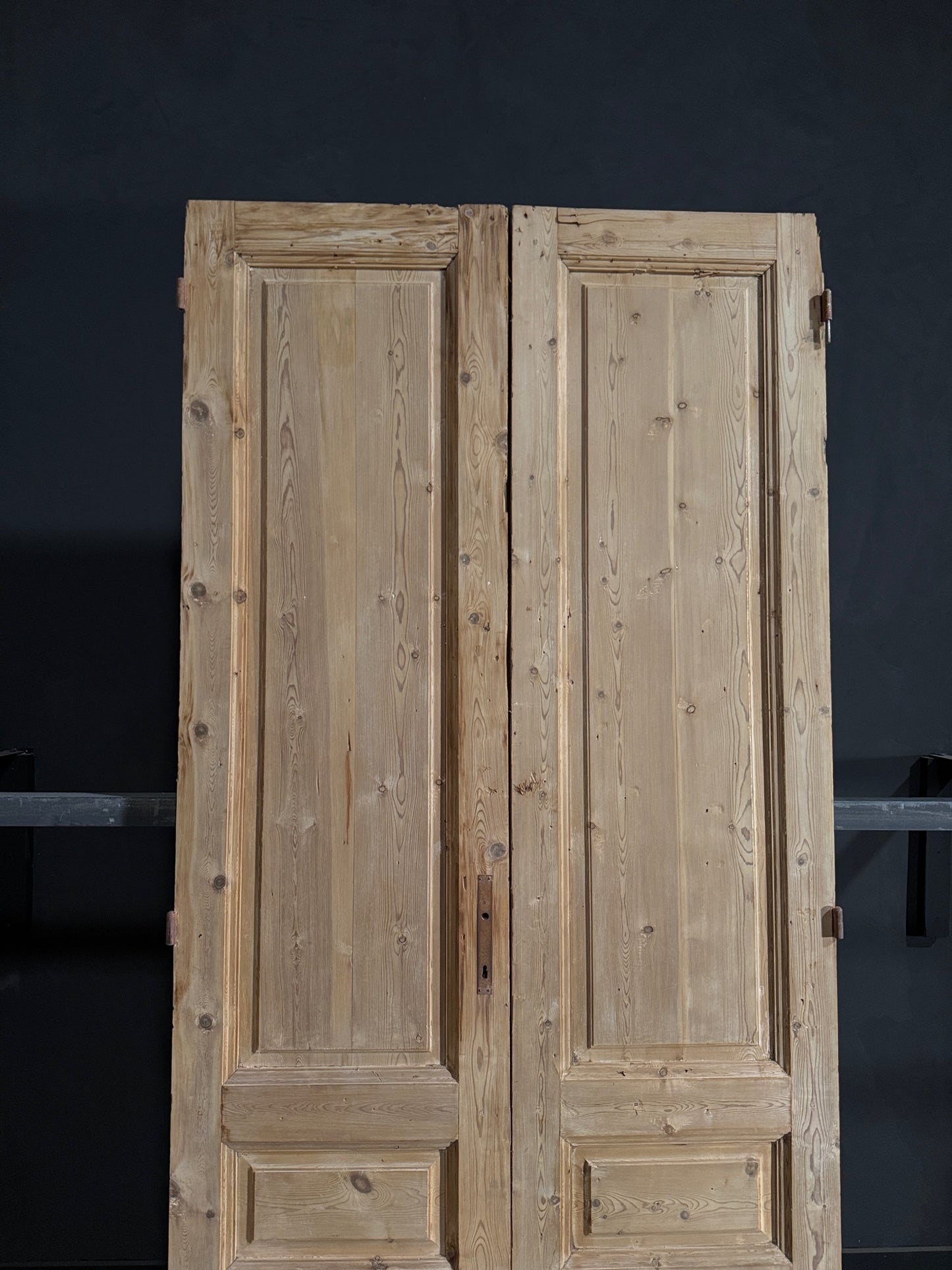 Antique 3 Panel Solid Double Doors - 43.5x100.5 - N92