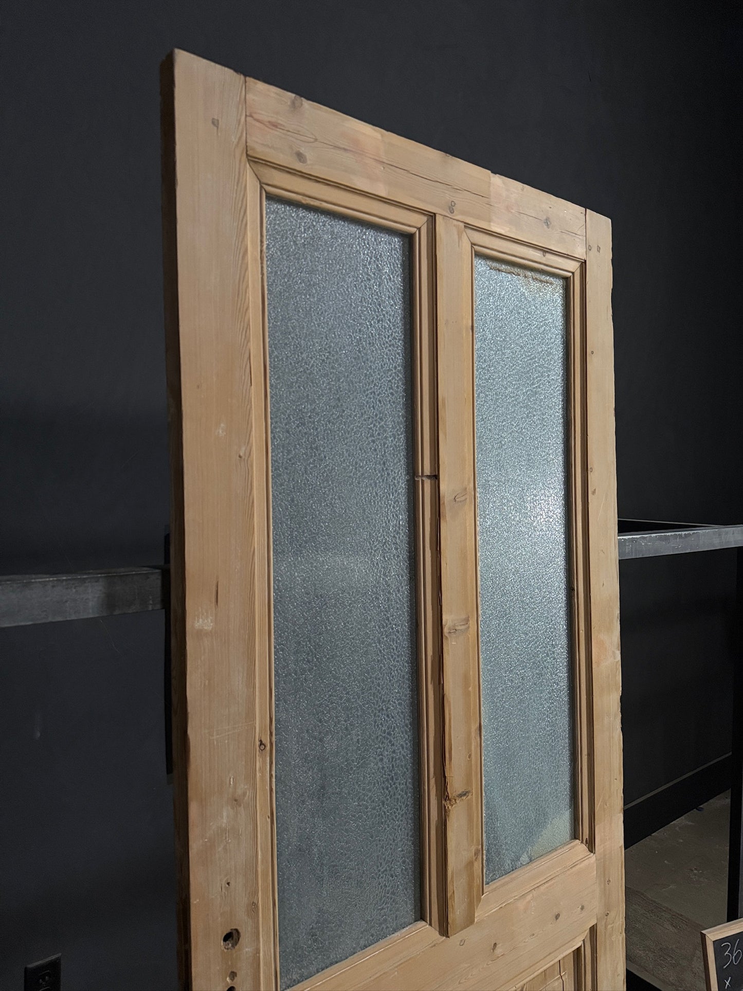 Antique Obscured Glass 2 Lite Single Door - 36.5x85 - N405