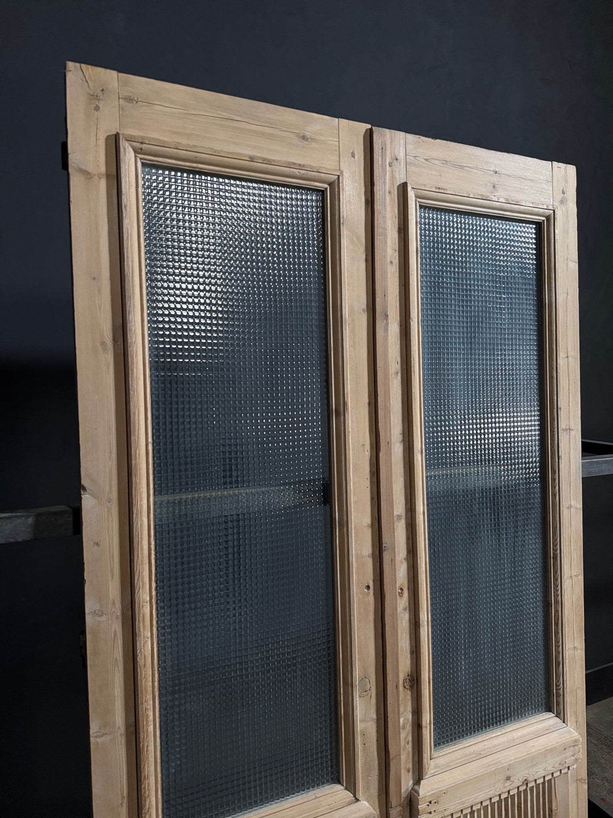 Antique Fluted 1 Lite French Doors - 52.25x93 - N712