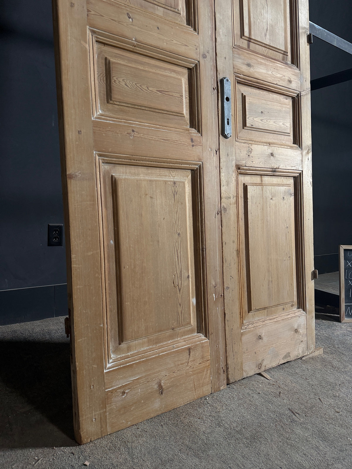 Antique 3 Panel Solid Double Doors - 42.5x101.5 - N670