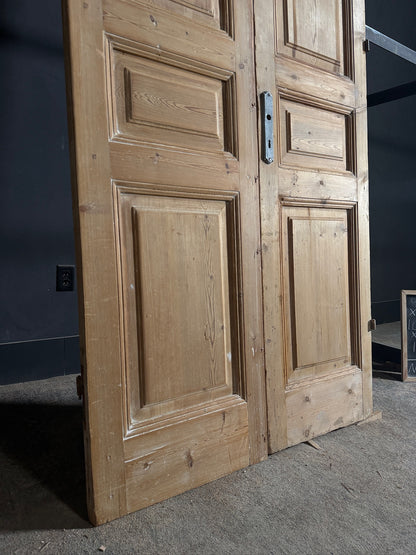 Antique 3 Panel Solid Double Doors - 42.5x101.5 - N670