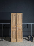Antique 3 Panel Solid Double Doors - 39x95.5 - N641