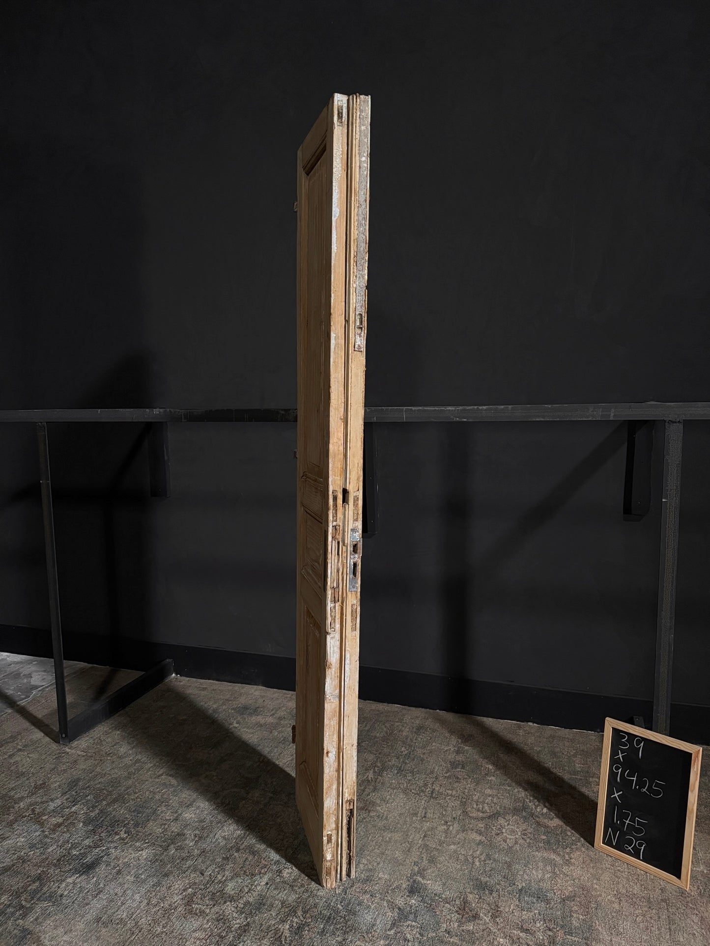 Antique Iron 3 Panel Double Doors - 39x94.25 - N29