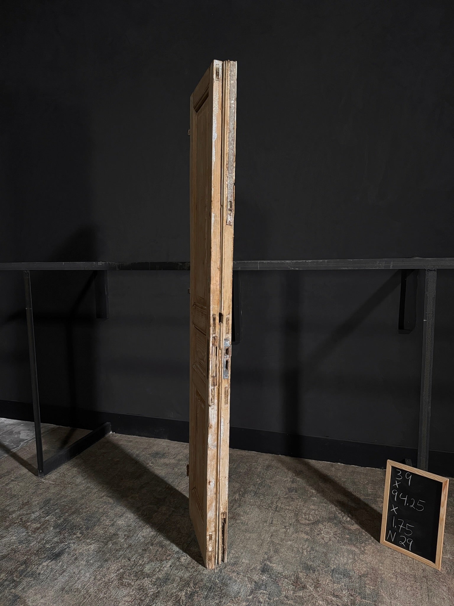 Antique Iron 3 Panel Double Doors - 39x94.25 - N29