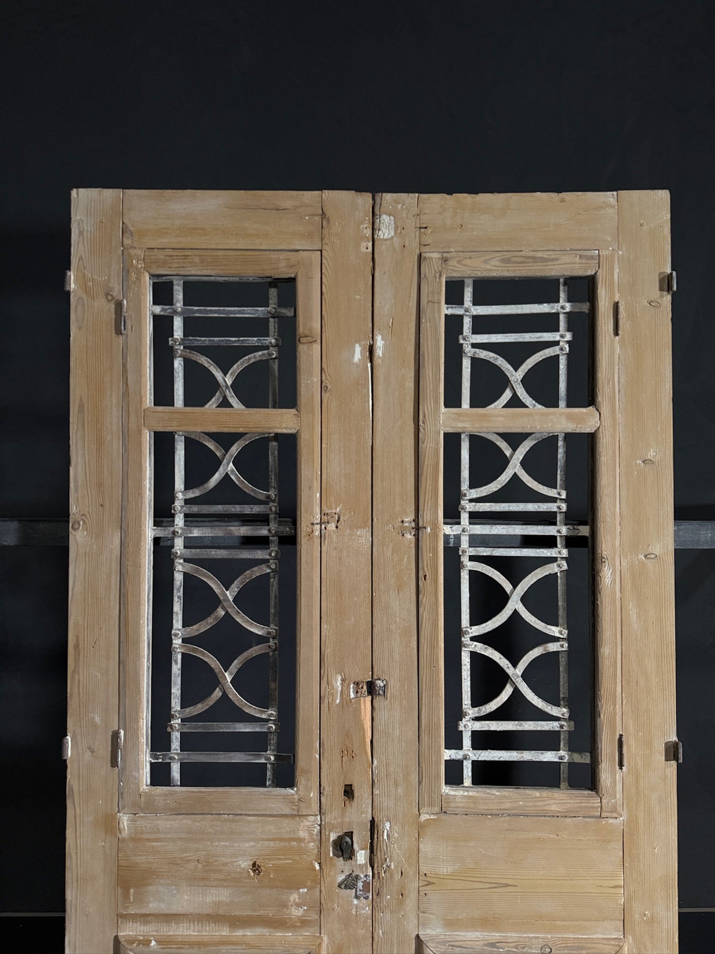 Antique Iron French Doors - 43.75x84 - N409