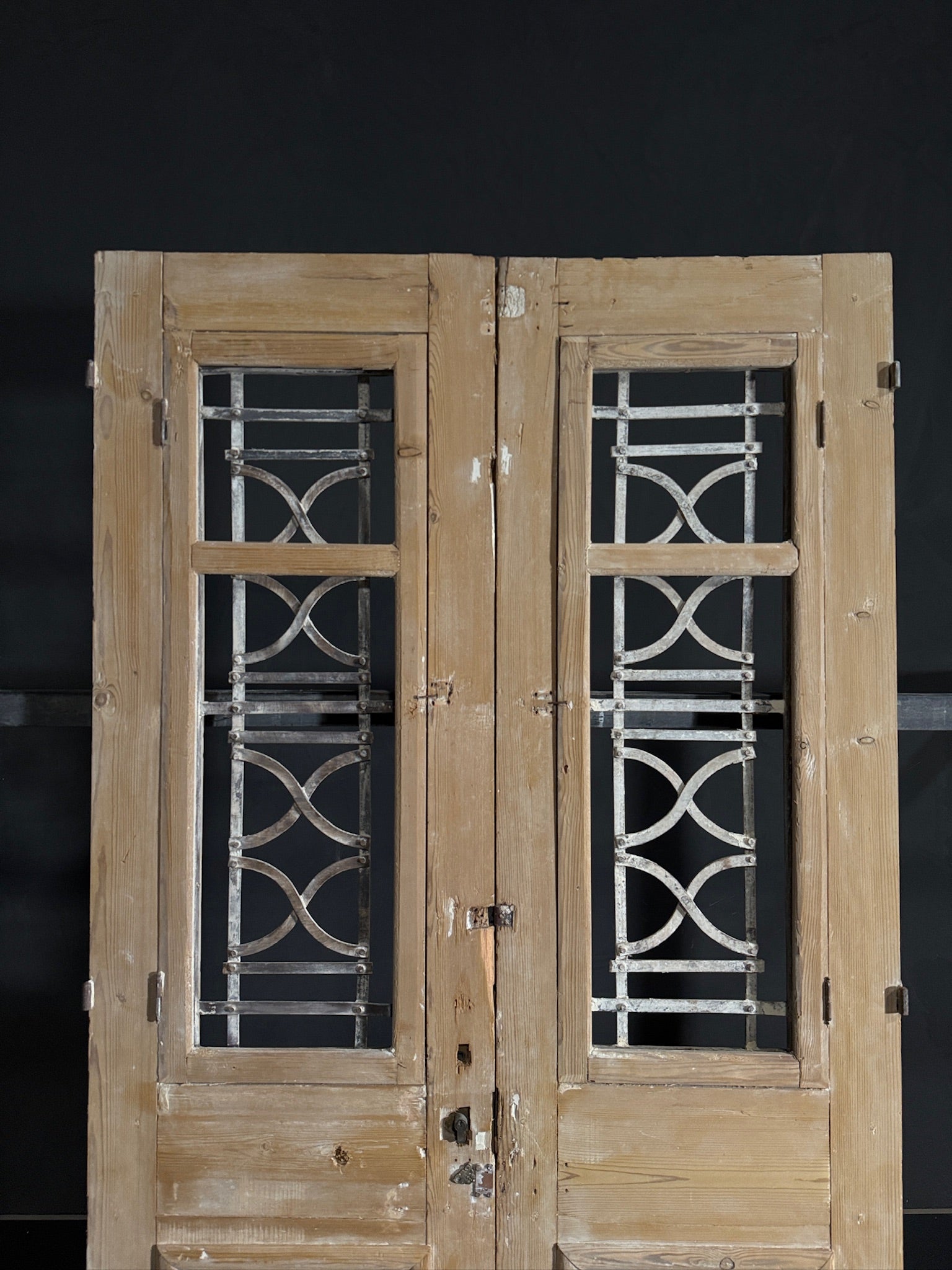 Antique Iron French Doors - 43.75x84 - N409