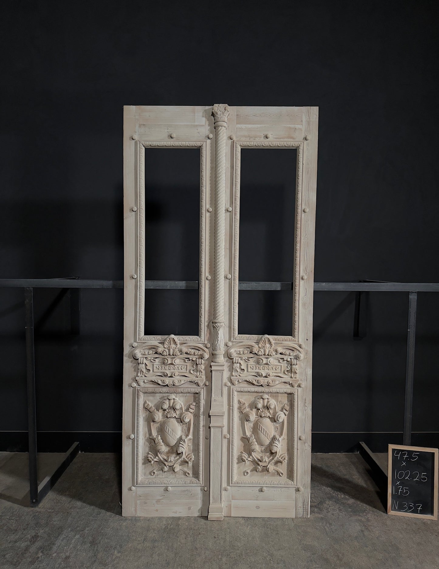 Antique Carved Double Doors - 47.5x102.25 - N337