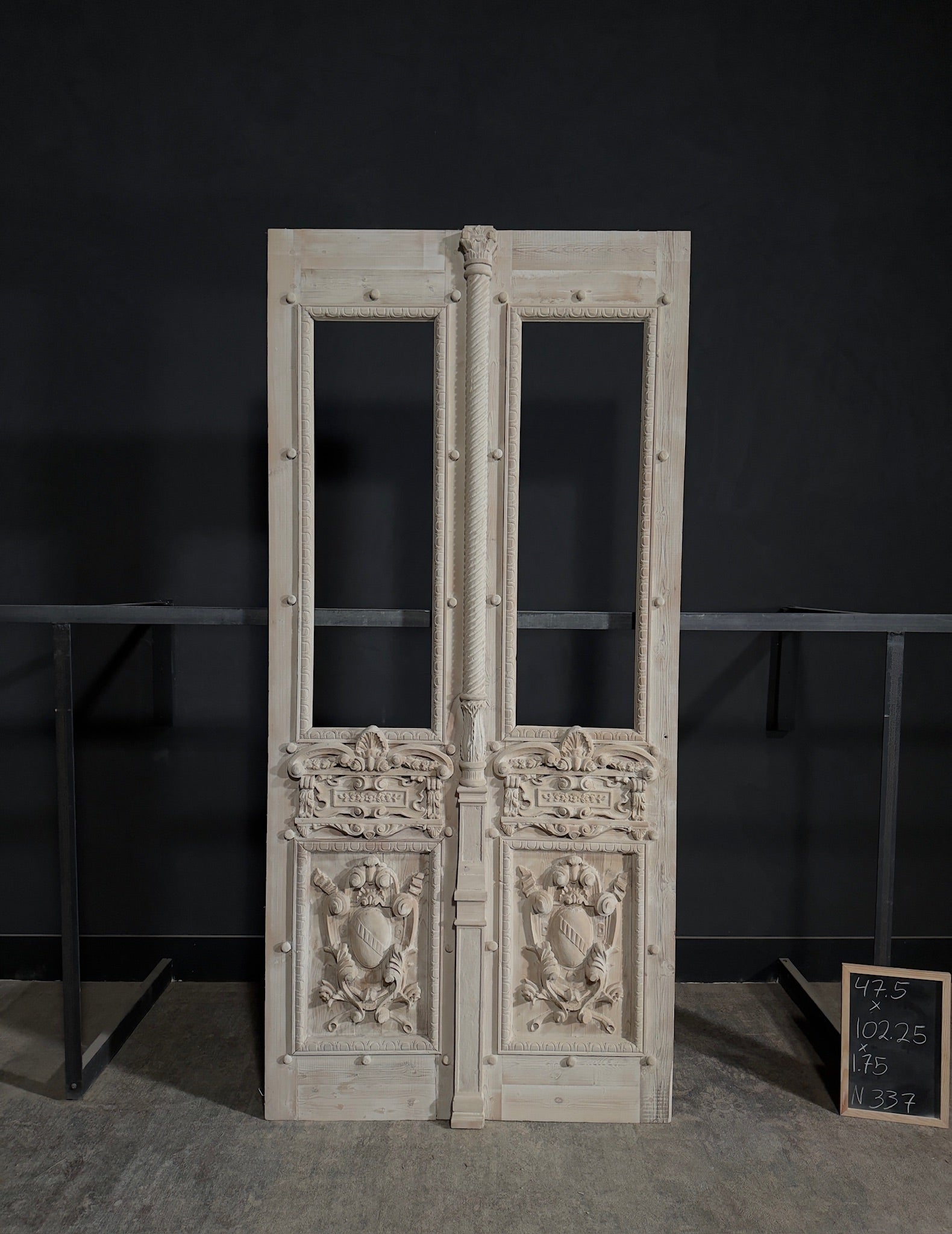 Antique Carved Double Doors - 47.5x102.25 - N337