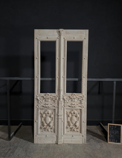 Antique Carved Double Doors - 47.5x102.25 - N337