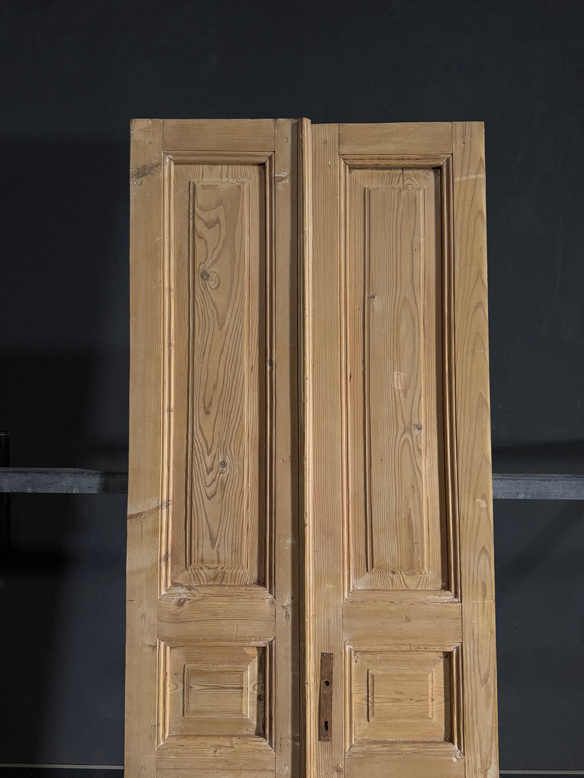 Antique 3 Panel Solid Double Doors - 32.25x92.5 - N550