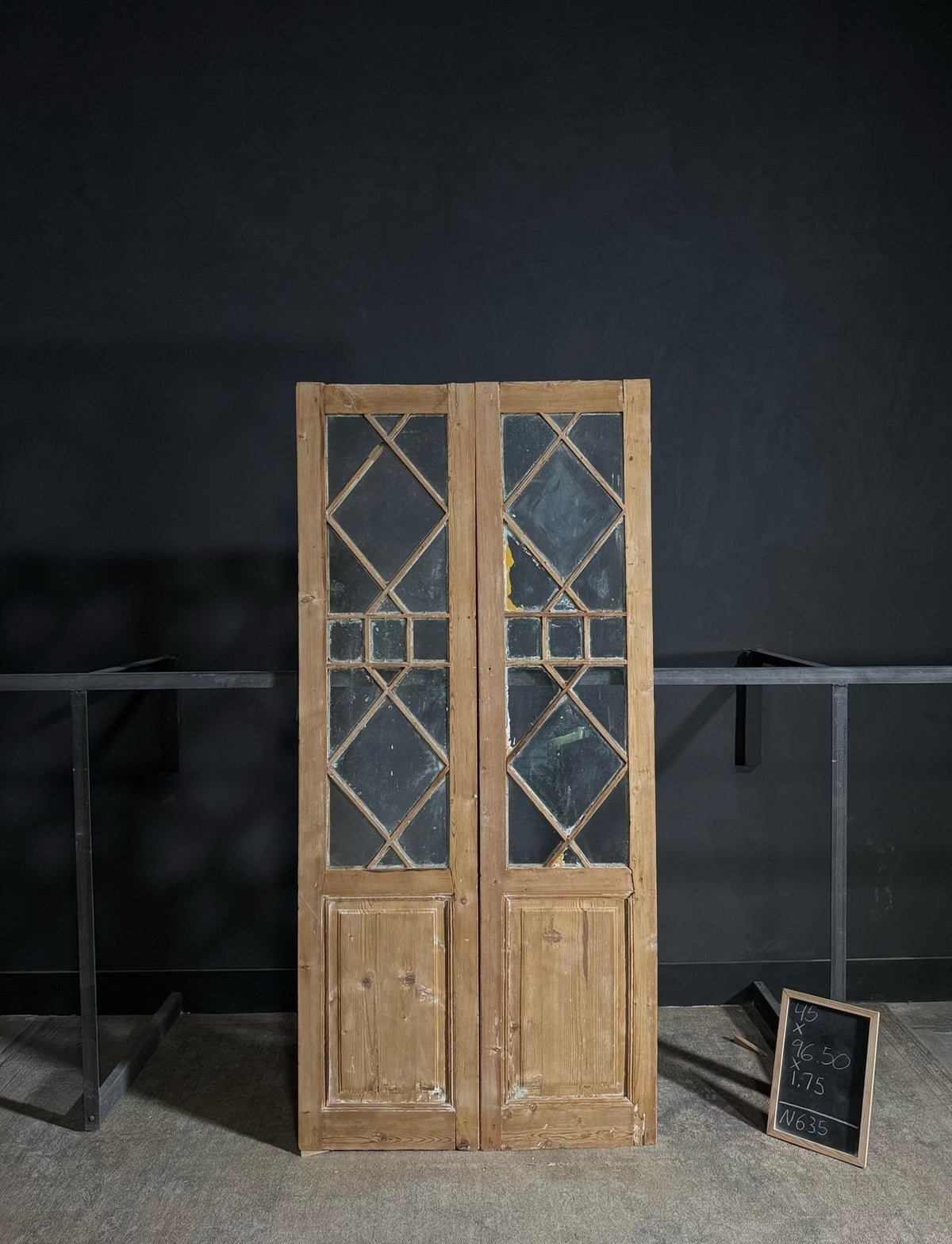 Antique Glass 5 Lite French Doors - 45x96.5 - N635